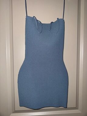 Aritzia Babaton Sculpt Knit Cami Dress Color: Light Blue, Size XS